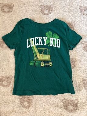 Old Navy Lucky Kid Green Graphic Tee 4T